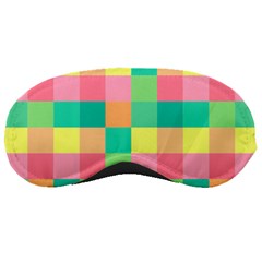 Checkerboard Pastel Squares Sleeping Masks by Pakrebo