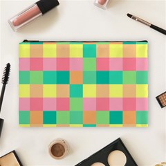 Checkerboard Pastel Squares Cosmetic Bag (large) by Pakrebo