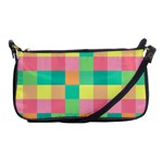 Checkerboard Pastel Squares Shoulder Clutch Bag Front