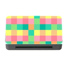 Checkerboard Pastel Squares Memory Card Reader With Cf by Pakrebo