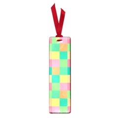 Checkerboard Pastel Squares Small Book Marks by Pakrebo