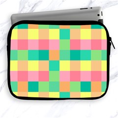 Checkerboard Pastel Squares Apple Ipad 2/3/4 Zipper Cases by Pakrebo