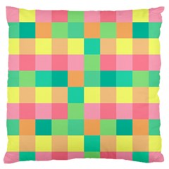 Checkerboard Pastel Squares Standard Flano Cushion Case (two Sides) by Pakrebo