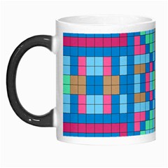 Checkerboard Squares Abstract Morph Mugs by Pakrebo