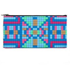 Checkerboard Squares Abstract Pencil Cases by Pakrebo