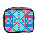 Checkerboard Squares Abstract Mini Toiletries Bag (Two Sides) Back