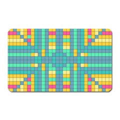 Checkerboard Squares Abstract Magnet (rectangular) by Pakrebo