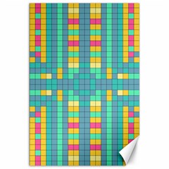 Checkerboard Squares Abstract Canvas 20  X 30  by Pakrebo