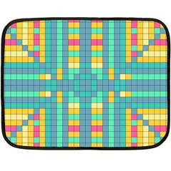 Checkerboard Squares Abstract Double Sided Fleece Blanket (mini)  by Pakrebo