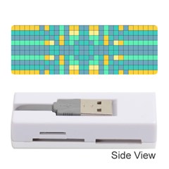 Checkerboard Squares Abstract Memory Card Reader (stick) by Pakrebo