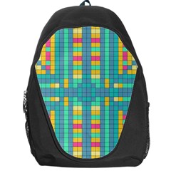 Checkerboard Squares Abstract Backpack Bag by Pakrebo