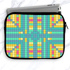 Checkerboard Squares Abstract Apple Ipad 2/3/4 Zipper Cases by Pakrebo