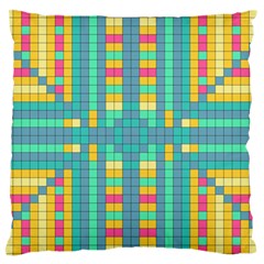 Checkerboard Squares Abstract Standard Flano Cushion Case (one Side) by Pakrebo