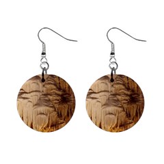 Caverns Rock Formation Cave Rock Mini Button Earrings by Pakrebo