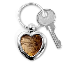 Caverns Rock Formation Cave Rock Key Chains (heart)  by Pakrebo