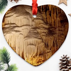 Caverns Rock Formation Cave Rock Heart Ornament (two Sides) by Pakrebo