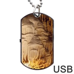 Caverns Rock Formation Cave Rock Dog Tag Usb Flash (one Side) by Pakrebo