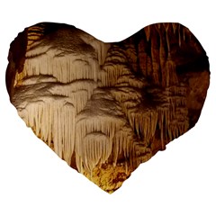 Caverns Rock Formation Cave Rock Large 19  Premium Heart Shape Cushions by Pakrebo