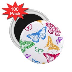 Butterfly Butterflies Vintage 2 25  Magnets (100 Pack)  by Pakrebo