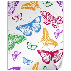 Butterfly Butterflies Vintage Canvas 11  X 14  by Pakrebo