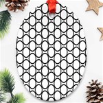 Black Pattern Halftone Wallpaper Oval Ornament (Two Sides) Back