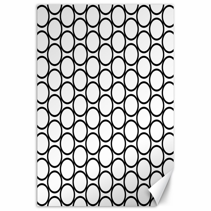 Black Pattern Halftone Wallpaper Canvas 20  x 30 