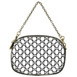 Black Pattern Halftone Wallpaper Chain Purse (One Side) Front