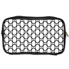 Black Pattern Halftone Wallpaper Toiletries Bag (one Side) by Pakrebo