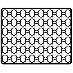 Black Pattern Halftone Wallpaper Double Sided Fleece Blanket (medium)  by Pakrebo