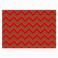 Background Retro Red Zigzag Large Glasses Cloth by Pakrebo