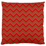 Background Retro Red Zigzag Large Flano Cushion Case (Two Sides) Front