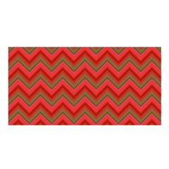 Background Retro Red Zigzag Satin Shawl by Pakrebo