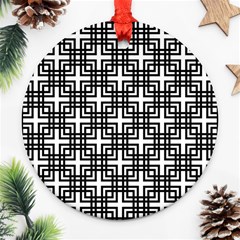 Pattern Vector Halftone Wallpaper Ornament (round) by Pakrebo