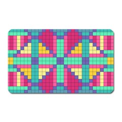 Checkerboard Squares Abstract Magnet (Rectangular)