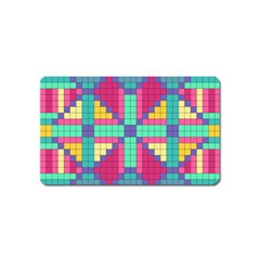 Checkerboard Squares Abstract Magnet (Name Card)