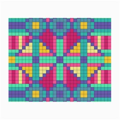 Checkerboard Squares Abstract Small Glasses Cloth