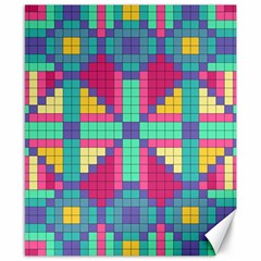 Checkerboard Squares Abstract Canvas 8  x 10 