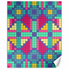 Checkerboard Squares Abstract Canvas 16  x 20 