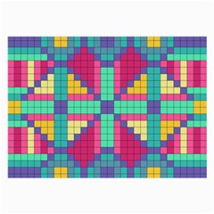 Checkerboard Squares Abstract Large Glasses Cloth