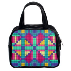 Checkerboard Squares Abstract Classic Handbag (Two Sides)