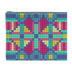 Checkerboard Squares Abstract Cosmetic Bag (XL)