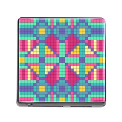 Checkerboard Squares Abstract Memory Card Reader (Square 5 Slot)