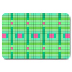 Checkerboard Squares Abstract Large Doormat  by Pakrebo