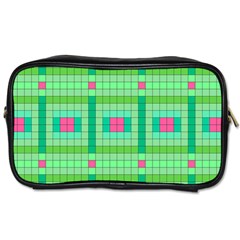 Checkerboard Squares Abstract Toiletries Bag (one Side) by Pakrebo