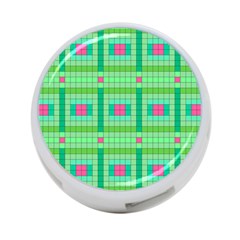 Checkerboard Squares Abstract 4-port Usb Hub (one Side) by Pakrebo