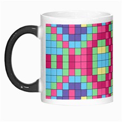 Checkerboard Squares Abstract Morph Mugs by Pakrebo