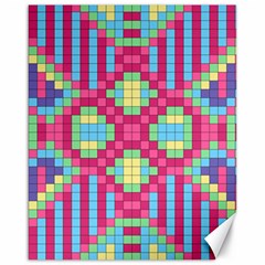 Checkerboard Squares Abstract Canvas 16  X 20  by Pakrebo