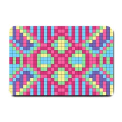 Checkerboard Squares Abstract Small Doormat  by Pakrebo