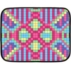 Checkerboard Squares Abstract Fleece Blanket (mini) by Pakrebo