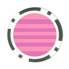 Pink Stripes Striped Design Pattern Poker Chip Card Guard by Pakrebo